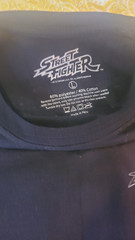 Capcom Street Fighter II Black Long Sleeve Graphic Tshirt Size L Large