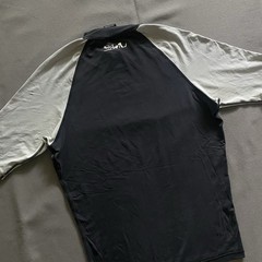 Vintage 2000s Quicksilver Surf Shirt Mens Medium Black Gray Surfing Beach Swim
