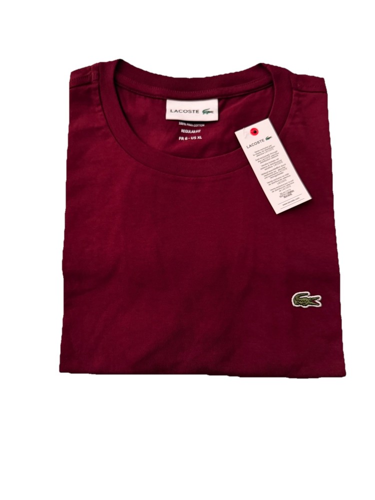 Lacoste Men Short Sleeve Maroon T Shirt