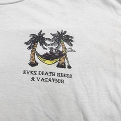Cactus & Skull Shirt Mens Large White Even Death Skeleton Vacation Graphic Tee