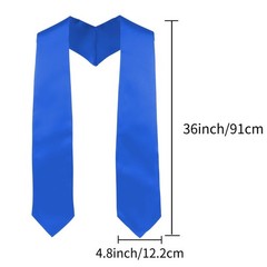 6 Pieces Unisex Graduation Stole Blank Graduation Sash Plain Grad Stole 72 In…