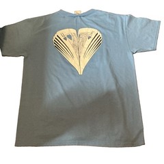 Jerzees Men’s L Blue Dri-Power Active Graphic Print Crew Neck T-Shirt