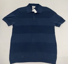 H&M Regular Fit Ribbed Polo Shirt Size Medium