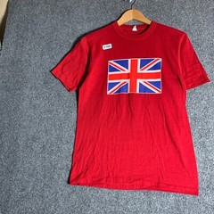 United Kingdom Shirt Adult Size Large Red Short Sleeve Men’s Tourist 90’s