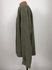 Distressed Waffle-Knit Shirt Men XXL Boxy Grunge Minimal Olive Midweight Vintage
