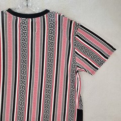 Rolling Paper Brand T Shirt Striped Zig Zag Asymmetric Graphic Tee Mens Size XL