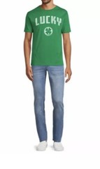 Way To Celebrate St. Patricks Day Men’s Lucky Graphic Tee Green Small (34-36)