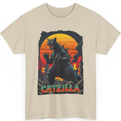 Catzilla Cat Japanese Art Funny Cat Gifts For Men Women Kid T-Shirt