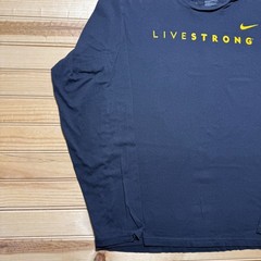 Vintage Y2K Nike Livestrong Mini Swoosh Sports Athletics Long Sleeve Shirt Large