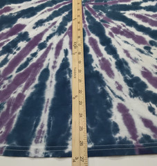 New Tie Dye Men’s T-Shirt Purple Blue Adult Large Multicolor Summer Spiral