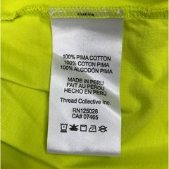 PSYCHO BUNNY Pima Cotton Classic Crewneck T-Shirt Men 7 (XL) Lime Everyday Boho