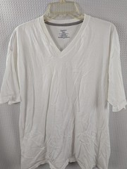 Jockey Thorobred TWO V-Neck White Cotton T-shirt NWOT Size XXL