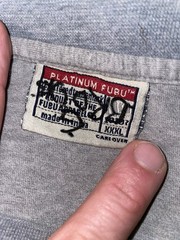Vintage Platinum FUBU Fat Albert 3XL Short Sleeve T Shirt Y2k Fsce Logo Stains