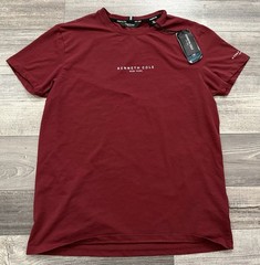 NEW Kenneth Cole New York Mens Crewneck T-Shirt Mens Medium Burgundy Red Tee