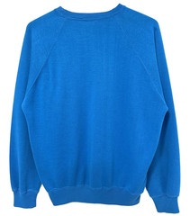 M/L Vtg 70s Blue Blank Single V Distressed Skate Punk Dogtown Raglan Sweatshirt
