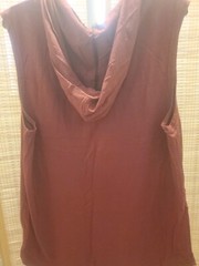 Launder Mens Shirt Size XL Red White Indian Diamonds Hooded Pull On Sleeveless