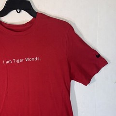 NIKE MENS “I AM TIGER WOODS” T SHIRT Size Medium CW2577 687 Red