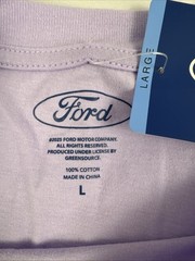 Ford Mustang Hardtop T Shirt Size Large Fastback Convertible Lilac NWT