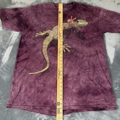 The Mountain Gecko Lizard Graphic Tie Dye T-Shirt Men’s 2XL Purple USA