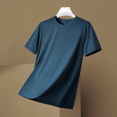 Summer fashion Men Mulberry Silk T-Shirt Short Sleeve Luxury Soft Breathable Tee