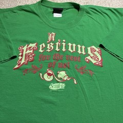Y2K Seinfeld Festivus Christmas t-shirt 2XL Ripple Junction 2010 green