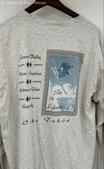 Tultex Vintage Lake Tahoe Long Sleeve Tee Shirt Men’s XL Gray FLAW
