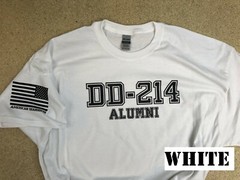 DD-214 Alumni Military T-shirt. Perfect For Marines, Army, Navy Air-force 120G