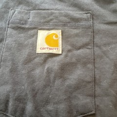 Carhartt Force Relaxed Fit Pocket T-Shirt XL Navy Blue Workwear Logo Tee