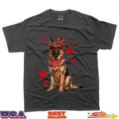 German Shepherd Valentines Day Dog Lover Heart T-Shirt