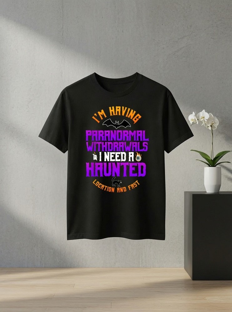 Unisex Ghost Hunter Paranormal Spirit Hunt Halloween EVP Graphic TShirt Gift Tee