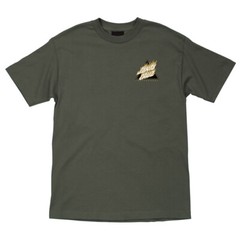 Santa Cruz FLAMED NOT A DOT Skateboard T Shirt MILITARY GREEN
