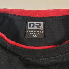 Dream USA Black Red Trim T Shirt XL Casual Comfort Short Sleeve Top Mens