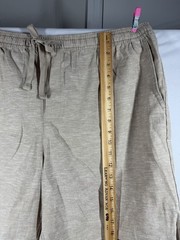 GAP Men’s XL Linen Blend Shorts Tan Beige Elastic Waist Drawstring