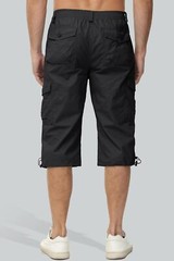 MAGCOMSEN Men’s Below Knee Long Shorts Cotton Work 3/4 Cargo Capris 40, Black