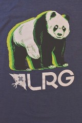 Lifted Research Group LRG Mens Navy Heather Wavy Panda Shirt New S-3XL