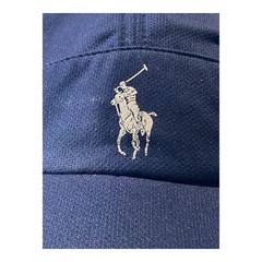 Polo Ralph Lauren 5 Panel Hat Strap Back One Size Navy Blue White Mens NEW NWT