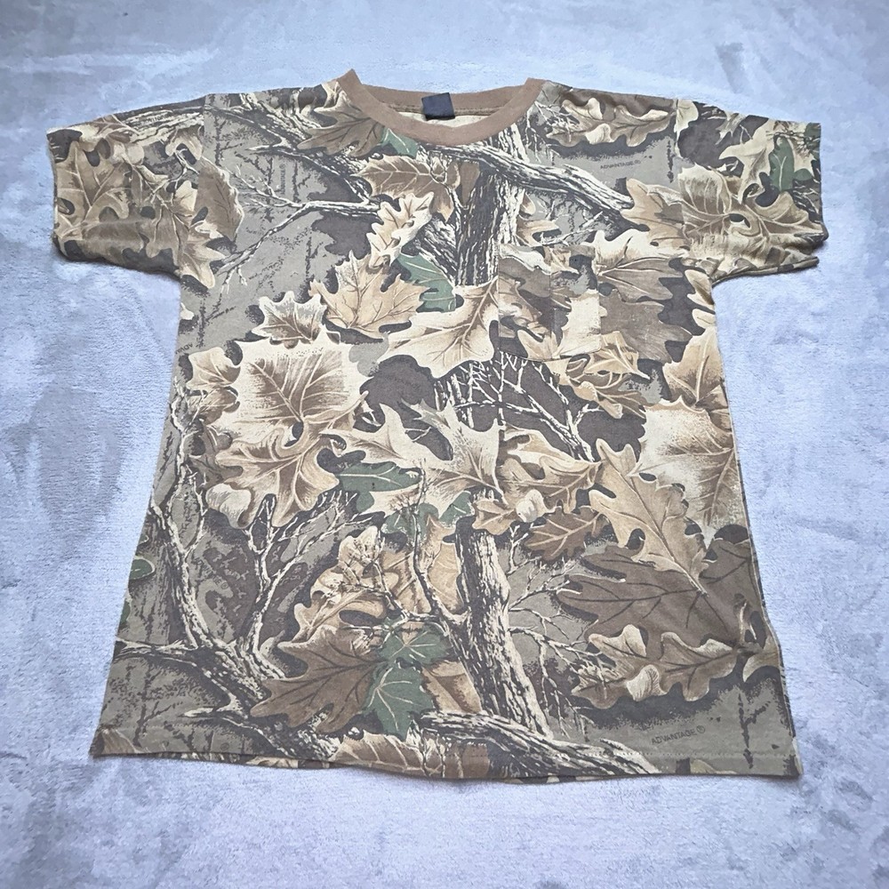 Vintage Ace Sportswear Camouflage Pocket T Shirt Men’s XL Single Stitch 90’s