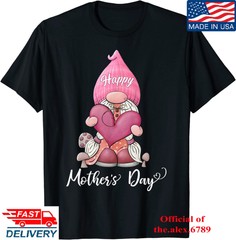 Happy Mothers Day 2023 Gnome Holding Heart Women Mom Grandma T-Shirt, Unique