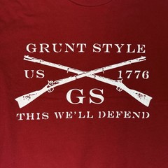 Grunt Style 1776 This We’ll Defend Red Graphic T Shirt USA Flag Men’s Large