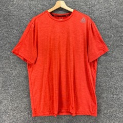 Reebok T-Shirt Men M Red Crew Neck Short Sleeve Pullover Regular Fit