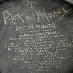 Rick and Morty T-Shirt Mens Size L Black Graphic Adult Swim Crewneck