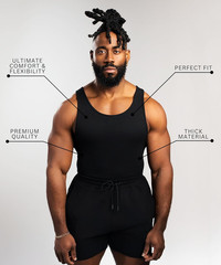 Men’s Cotton Spandex Tank Tops Ribbed Fabric Comfortable Durable Beaters