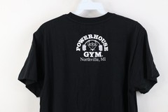 Deadstock Vintage Y2K Powerhouse Gym Mens Small Spell Out Bodybuilder T-Shirt