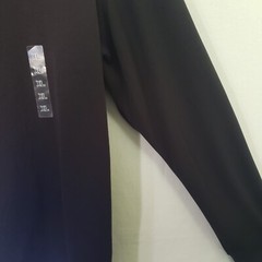 Uniqlo Mens XL Black Mock Neck Long Sleeve Shirt Minimalist Neutral NWOT
