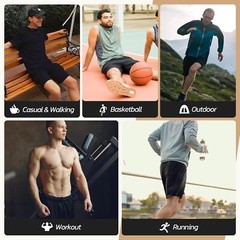 3 Pack Gym Basketball Mens Shorts – Quick Large, 1-black/Dark Grey/Navy Blue