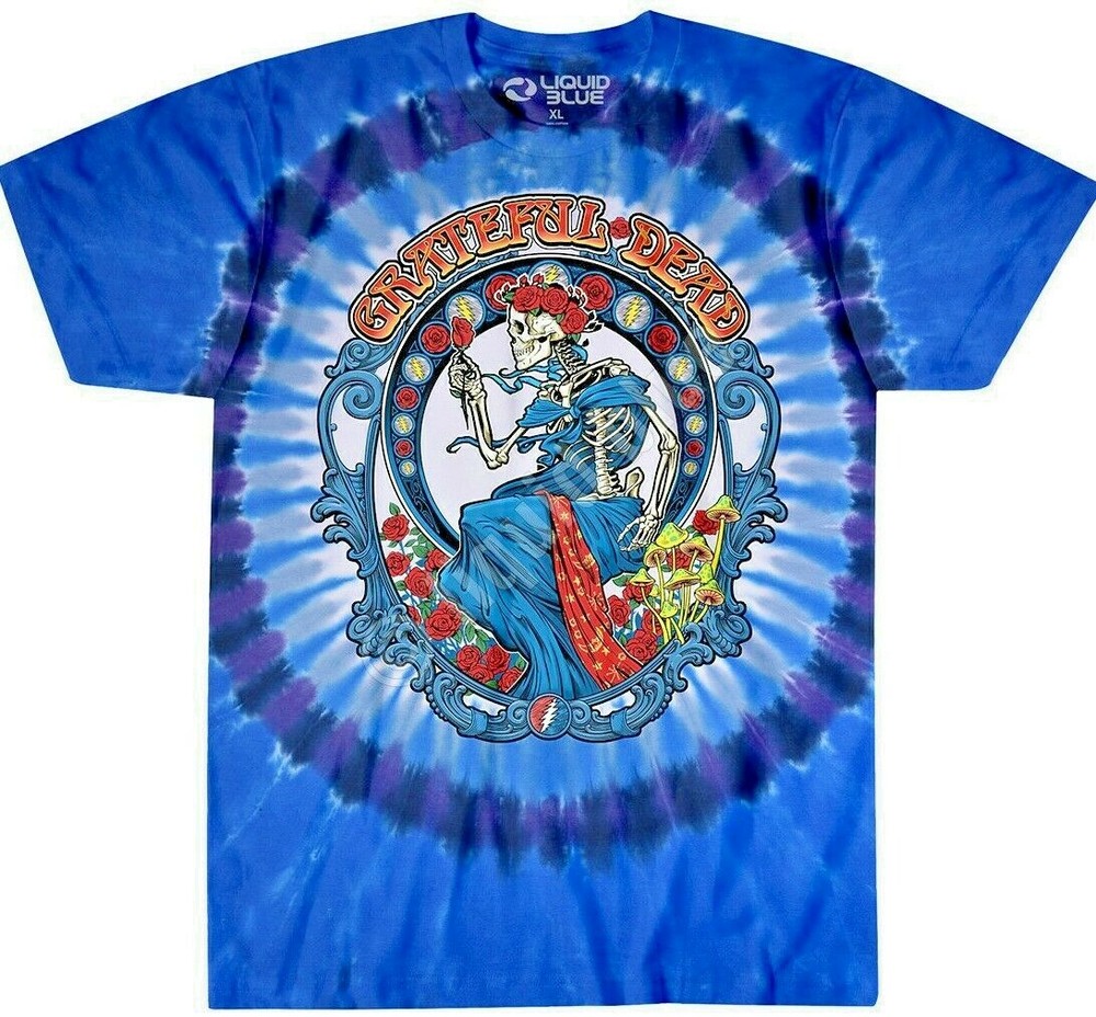 Grateful Dead Bertha Robed Skull Mushrooms Tie Dye T-Shirt M L XL 2X 3X 4X 5X 6X