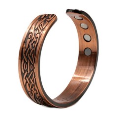 Pure Copper Magnetic Heavyweight Cuff Bracelet for Men, with 8 Magnets 3500 G…