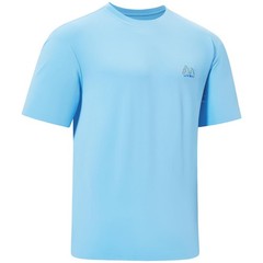 UVSAI Men’s UPF 50+ Short Sleeve Shirt Sky Blue Hiking Fishing Performance Tee