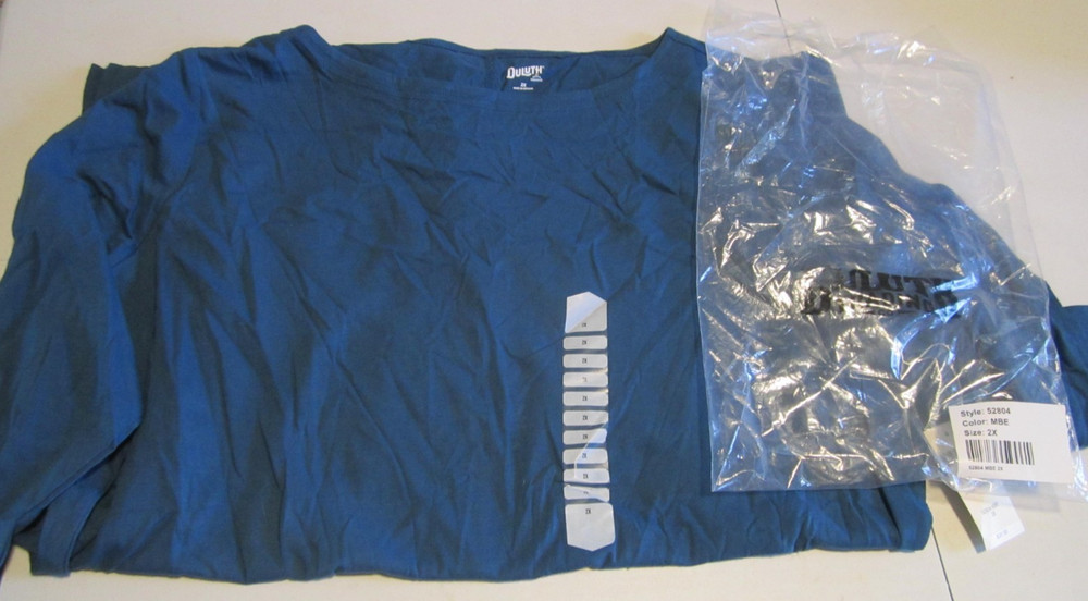 Duluth Trading Co 2X Shirt Women’s Plus Lightweight Longtail T 3/4 Sleeve Tun