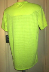 Alive Men’s Sz M-Active Wicking-Comfort Fit-Short Sleeve Shirt-NWT-acid yellow